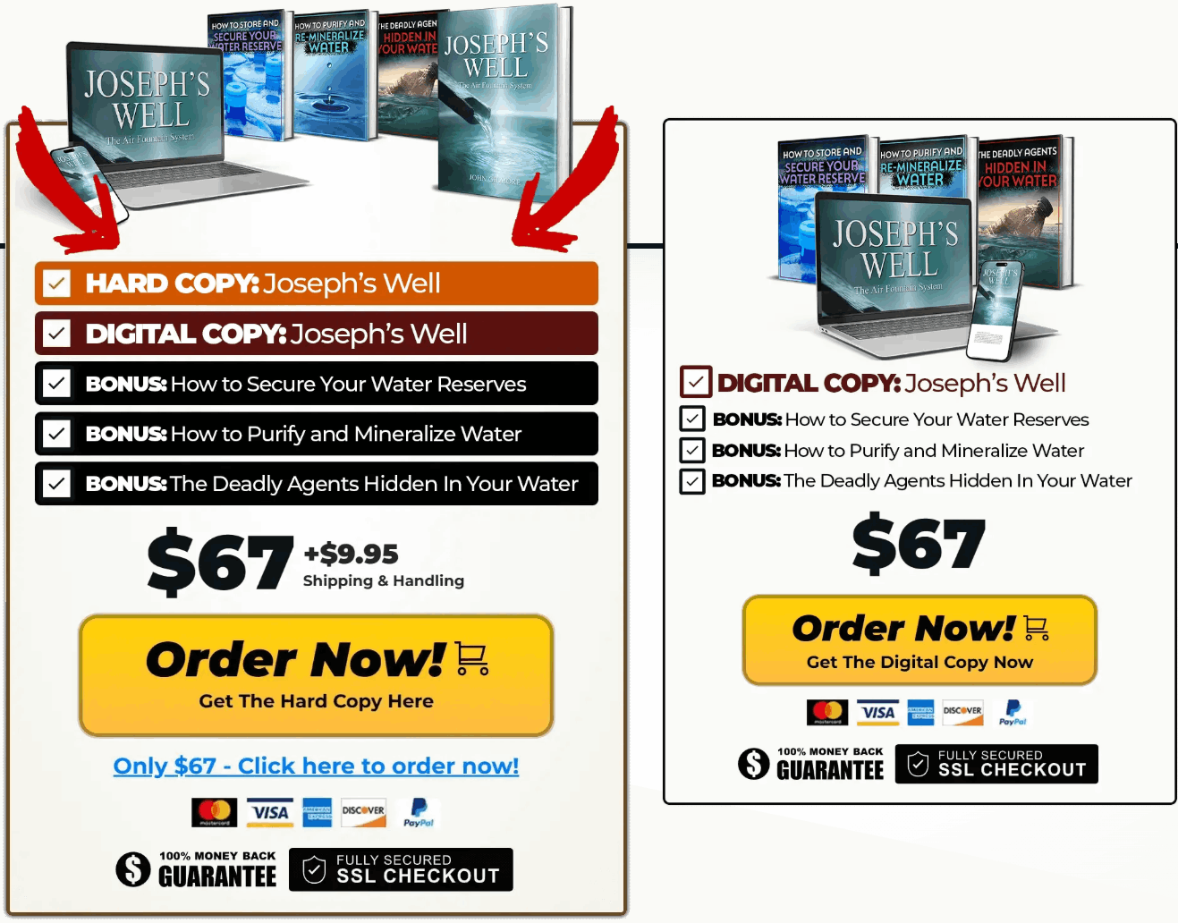 Joseph's well price-buy-discount